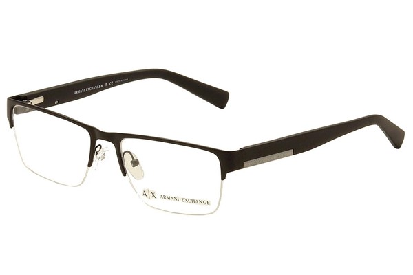 Armani Exchange Men's Eyeglasses AX1018 AX/1018 Half Rim Optical Frame ...