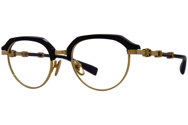 メガネ BALMAIN FW25 Balmain - BPX - c (BPX 172 C) Balmain Admiral BPX-172A Titanium Eyeglasses Black/Gold Full