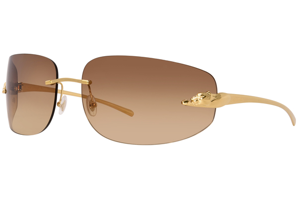 Cartier CT0498S 002 Sunglasses Shiny Gold - eye-oo.com