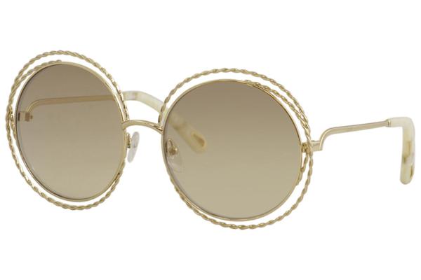 Chloe CE114ST 724 Sunglasses Women's Gold-Mother of Pearl/Peach Gradient  Lenses | EyeSpecs.com