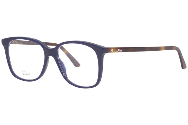 Christian Dior Eyeglasses Frame Men s Montaigne55 P65 Blue Havana 52 15 145mm EyeSpecs