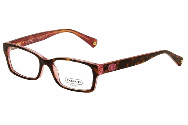 Coach Eyeglasses Women's Brooklyn HC6040 5115 Pink Tortoise 52-16-135mm |  