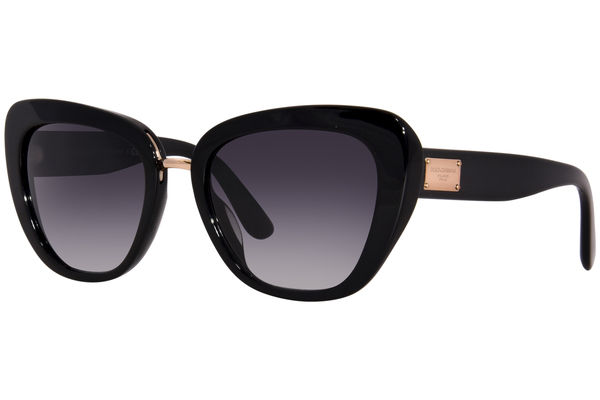 Dolce Gabbana DG 4296 F 501 8G Sunglasses Women s Black Grey Gradient 55mm EyeSpecs