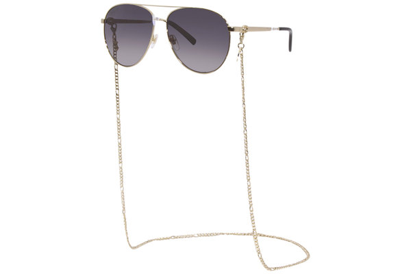 サングラス Gucci Sunglasses GG1088S 001 Oversized Chain Necklace Gucci GG1088S 001 Sunglasses Women's Gold Chain Necklace