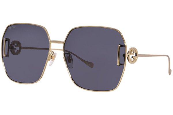 Gucci GG1207SA 005 Sunglasses Women's Gold/Brown Square Shape 64-16-140 ...