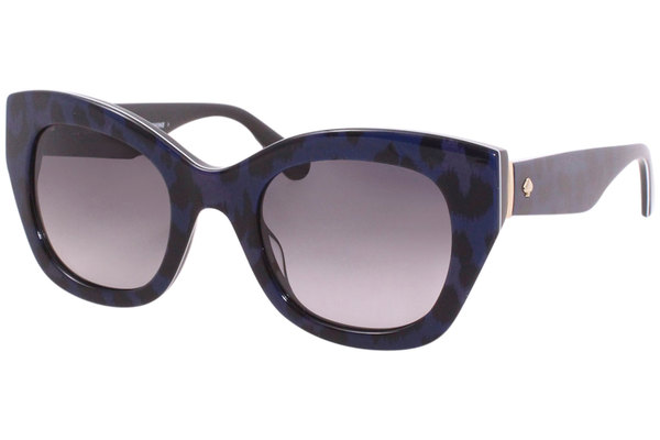 Kate Spade Jalena/S 23X9O Sunglasses Blush Pattern Black/Dark Grey Gradient  Lens 