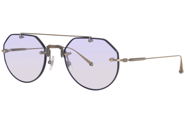 Matsuda M3121 NVY-AG Sunglasses Titanium Antique Gold Round