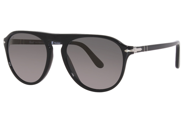 Persol 3302/S Sunglasses Black/Polarized Gradient Pilot | EyeSpecs.com