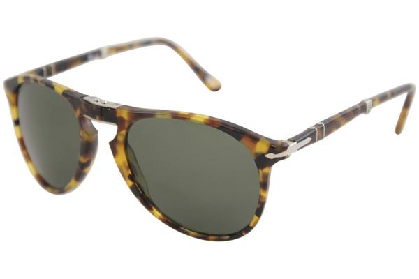 Persol Men s PO9714S PO 9714 S 1052 31 Madreterra Folding Pilot Sunglasses 52mm EyeSpecs