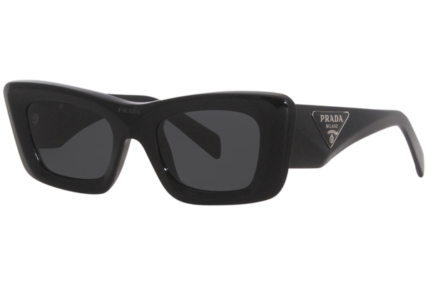 Prada PR-13ZS 1AB5SO Sunglasses Women's Black/Dark Grey Cat Eye 50-21 ...