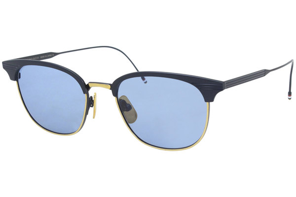 Authentic THOM BROWNE TB-701-D-T-NVY-GLD-49 Sunglasses - 49