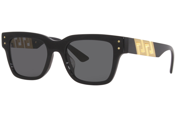 Versace VE4421 GB1/F Sunglasses Men's Black/Dark Grey Monogram Blue ...