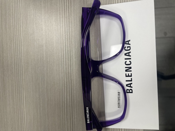 Balenciaga BB0062O 003 Eyeglasses Women's Violet Full Rim